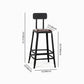 Industrial Brown Leather Bar Stools Square Stool with Metal Base Clearhalo 'Bar Furniture' 'Bar Stools' 'bar_stools' 'furniture_bar_stools' 'Kitchen & Dining Furniture' 'kitchen&dining_furn' 'kitchen' 'kitchen_furn' Furniture' 1200x1200_368972e9-56b5-40eb-a42f-8ff849d24ce2