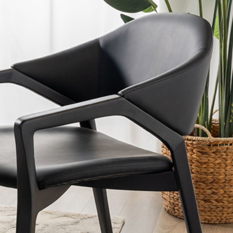 Leder gepolsterte Esstuhl massiv Holz Frame Essarm Stuhl