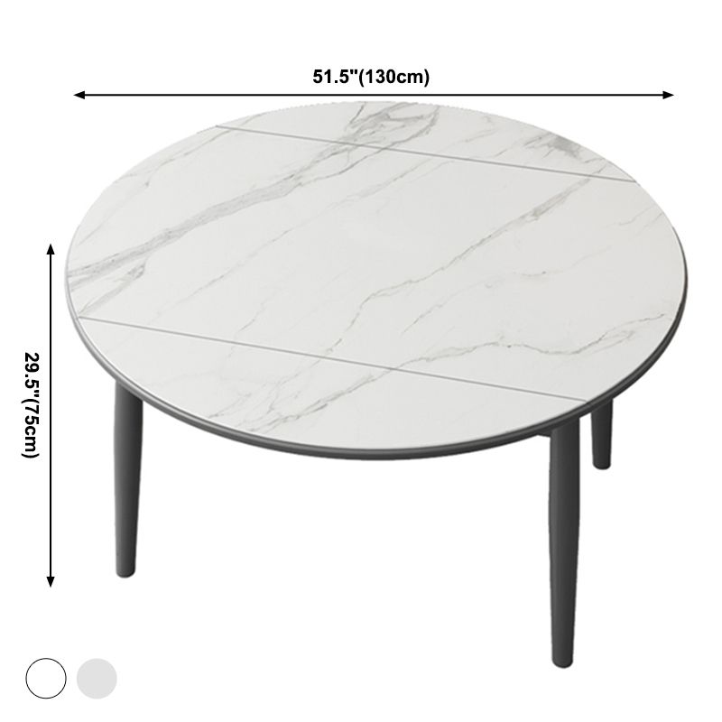 Modern Sintered Stone Dining Table Round Table with 4 Legs for Home Use Clearhalo ' dining_table' 'Dining Tables & Seating' 'Dining Tables' 'furn' 'furn_dining_table' 'Furniture' 'furniture_dining_table' 'Kitchen & Dining Furniture' 'kitchen&dining_furn' 'kitchen' 'kitchen_dining_table' 1200x1200_368ce5a3-9849-4245-86c6-20e3250e5fae