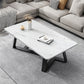 Stone Contemporary Coffee Table Standard Single Cocktail Table