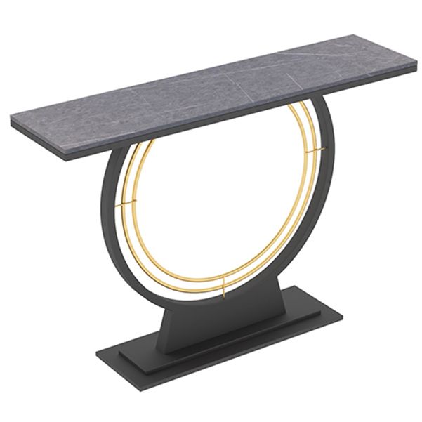 Tabella della console di pietra 31.49 "Tabella del rettangolo di rettangolo ad alta resistenza graffiata