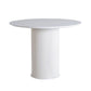 Mesa de comedor superior redonda mesa contemporánea con base de pedestal en blanco