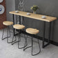 Solid Wood Bar Dining Table Industrial Bar Table with Sled Base in Black Clearhalo 'Bar Furniture' 'Bar Tables' 'bar_tables' 'furn' 'furn_bar_tables' 'Furniture' 'furniture_bar_tables' 'Kitchen & Dining Furniture' 1200x1200_368f5a2d-ede1-4dda-9b91-b4bb0d6e9e7d