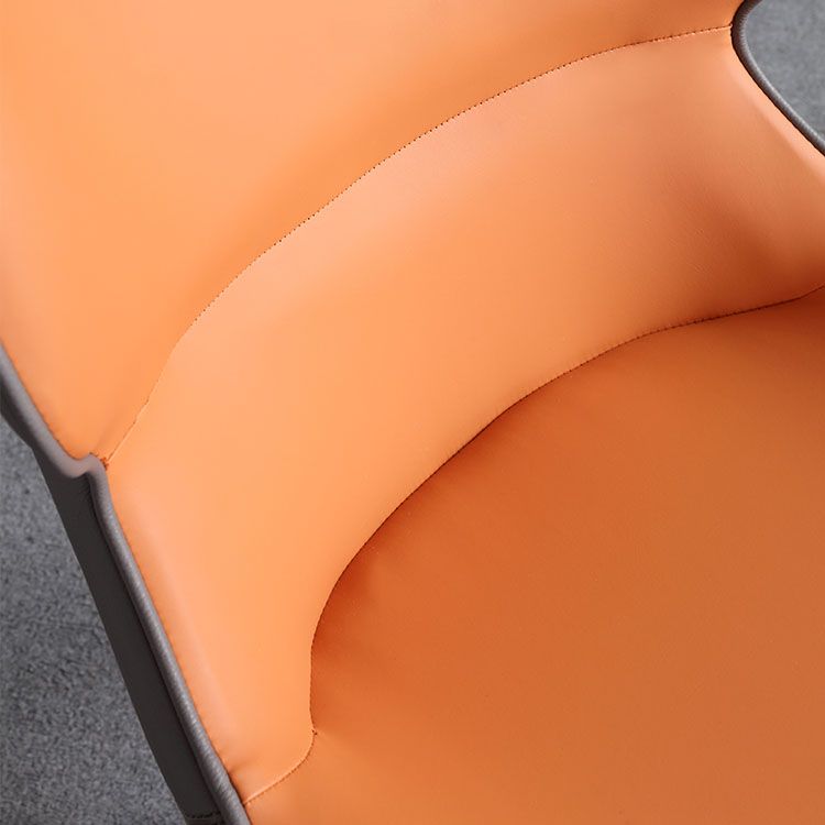 Contemporary Faux Leather Dining Chairs Upholstered Side Arm Chairs for Home Use Clearhalo ' kitchen&dining_furn' 'Dining Chairs' 'Dining Tables & Seating' 'dining_chair' 'furn' 'furn_dining_chair' 'Furniture' 'furniture_dining_chair' 'Kitchen & Dining Furniture' 'kitchen' 1200x1200_36913246-ee5d-4b28-bfac-a43077274281