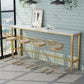 Glam Style Counter Stool Upholstered Low Back Bar Stool with Gold Frame Clearhalo 'Bar Furniture' 'Bar Stools' 'bar_stools' 'furn' 'furn_bar_stools' 'Furniture' 'Kitchen & Dining Furniture' 1200x1200_3691789f-3751-4fe3-828a-2374a0c3df7a