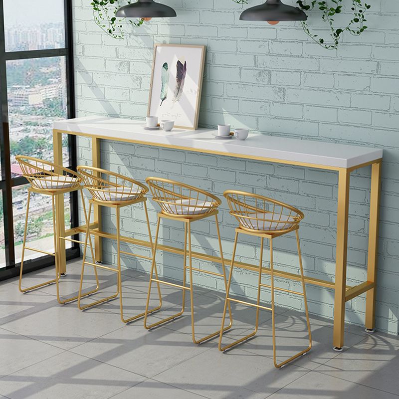 Glam Style Counter Stool Upholstered Low Back Bar Stool with Gold Frame Clearhalo 'Bar Furniture' 'Bar Stools' 'bar_stools' 'furn' 'furn_bar_stools' 'Furniture' 'Kitchen & Dining Furniture' 1200x1200_3691789f-3751-4fe3-828a-2374a0c3df7a