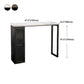 Marble Patio Bar Table with Rectangle Table Top Double Pedestal Table - 41.3" H Clearhalo 'Bar Furniture' 'Bar Tables' 'bar_tables' 'furn' 'furn_bar_tables' 'Furniture' 'furniture_bar_tables' 'Kitchen & Dining Furniture' 1200x1200_369372e7-6b20-4aaf-a17d-074ba0130f2f