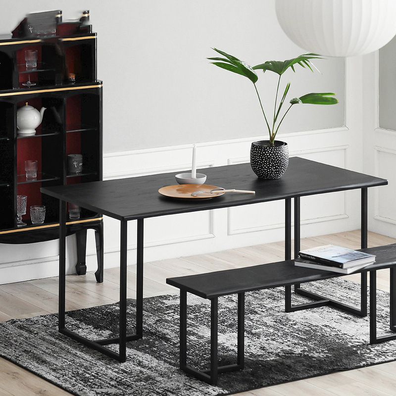 Modern 1/2 Pieces Dining Set Rectangle Wood Dining Table for Dining Room Clearhalo 'Dining Room Sets' 'Dining Tables & Seating' 'dining_room_set' 'furn' 'furn_dining_room_set' 'Furniture' 'Kitchen & Dining Furniture' 1200x1200_36938d51-47cc-4e9f-b148-9553df066ecd