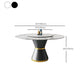 Contemporary Round Table Sintered Stone Dining Table with Metal Legs Clearhalo 'Dining Tables & Seating' 'Dining Tables' 'dining_table' 'furn' 'furn_dining_table' 'Furniture' 'Kitchen & Dining Furniture' 1200x1200_3693e0fa-ba94-4153-a285-4c9f67eac0f8
