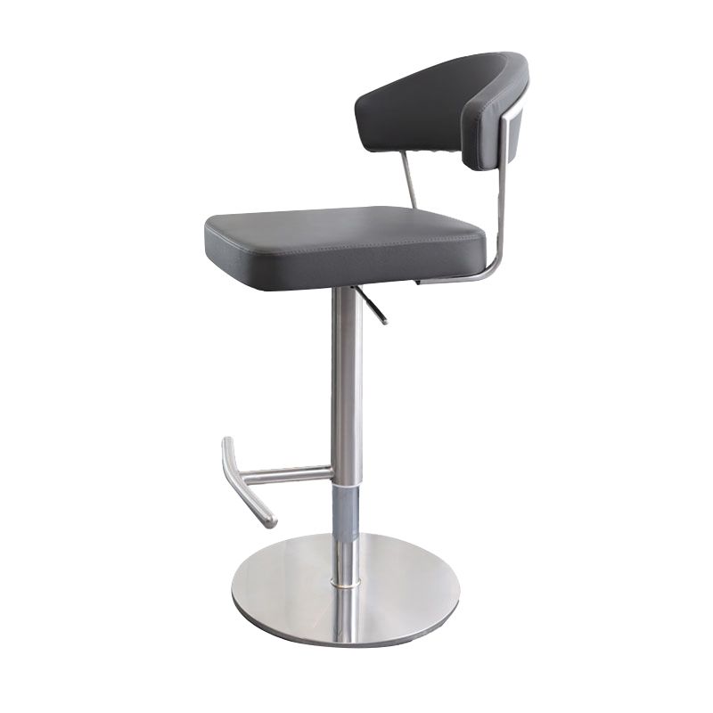 Leather Bar Stool Adjustable Backrest Counter Stool for Bristol With Cushion Clearhalo 'Bar Furniture' 'Bar Stools' 'bar_stools' 'furn' 'furn_bar_stools' 'Furniture' 'Kitchen & Dining Furniture' 1200x1200_36944d00-db3f-4cf1-9a03-411fe7767fdf