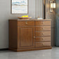 アメリカントラディショナルストレージチェスト無垢材ドレッサー、引き出し6個付き