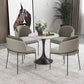 Round Dining Set with Padded Chairs 1/2/4/5 Pieces Stone Top Dinette Set for Kitchen