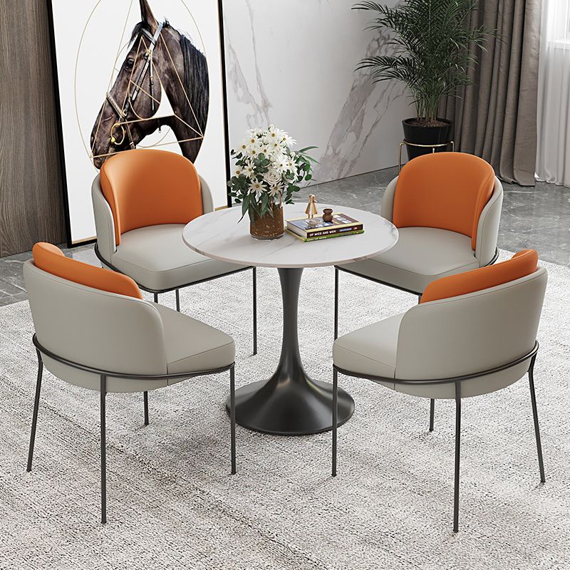Modern Round Stone Dining Table 1/3/4/5 Pieces Dining Set for Dining Room