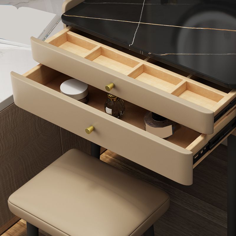 23.62 "Mesa de tocador de piedra ancha Mesa de tocador de maquillaje moderno con cajones de almacenamiento