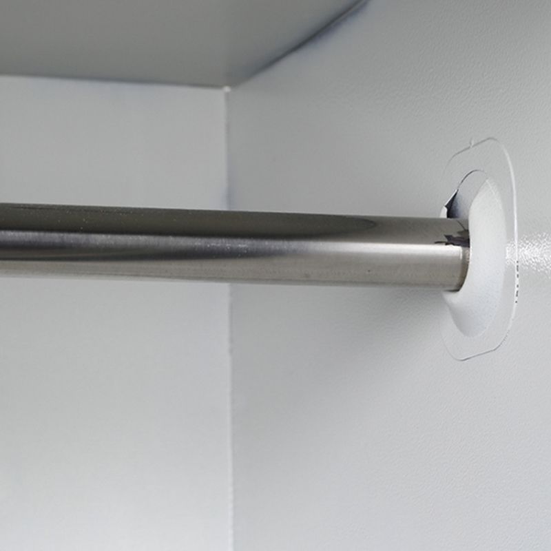 Metal Contemporary Cabinet for Home White Steel Storage Cabinet Clearhalo 'Armoires & Wardrobes' 'armoires_wardrobes' 'Bedroom Furniture' 'furn' 'furn_armoires_wardrobes' 'Furniture' 1200x1200_369a3d51-eb02-4089-8b79-0cbb7b0b22b9