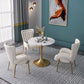 Round Shape Tulip Base Glam Dining Table White Fixed Table of Sintered Stone Clearhalo ' dining_table' 'Dining Tables & Seating' 'Dining Tables' 'furn' 'furn_dining_table' 'Furniture' 'furniture_dining_table' 'Kitchen & Dining Furniture' 'kitchen&dining_furn' 'kitchen' 'kitchen_dining_table' 1200x1200_369ac901-803b-4b8f-bf91-85989dd79edd