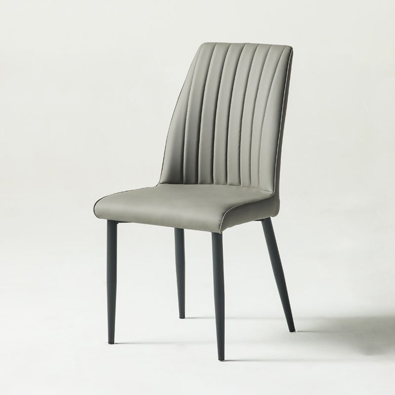 Contemporary Style Upholstered Dining Side Chair Solid Back Armless Chair for Home Use Clearhalo ' kitchen&dining_furn' 'Dining Chairs' 'Dining Tables & Seating' 'dining_chair' 'furn' 'furn_dining_chair' 'Furniture' 'furniture_dining_chair' 'Kitchen & Dining Furniture' 'kitchen' 1200x1200_369bd5f8-2a7d-40d3-bfc9-f0597864e31a