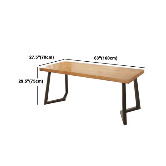 ソリッドウッド長方形のダイナーセット1/2/5/7ピース産業用ダイニングテーブルセットセット