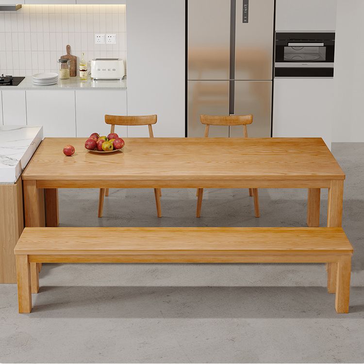 Modern Style Dining Table Rectangle Wood Dining Table with 3 legs Clearhalo 'Dining Tables & Seating' 'Dining Tables' 'dining_table' 'furn' 'furn_dining_table' 'Furniture' 'furniture_dining_table' 'Kitchen & Dining Furniture' 'kitchen' 'kitchen_dining_table' 1200x1200_36a191f3-614c-47c2-8a05-f6341f503731