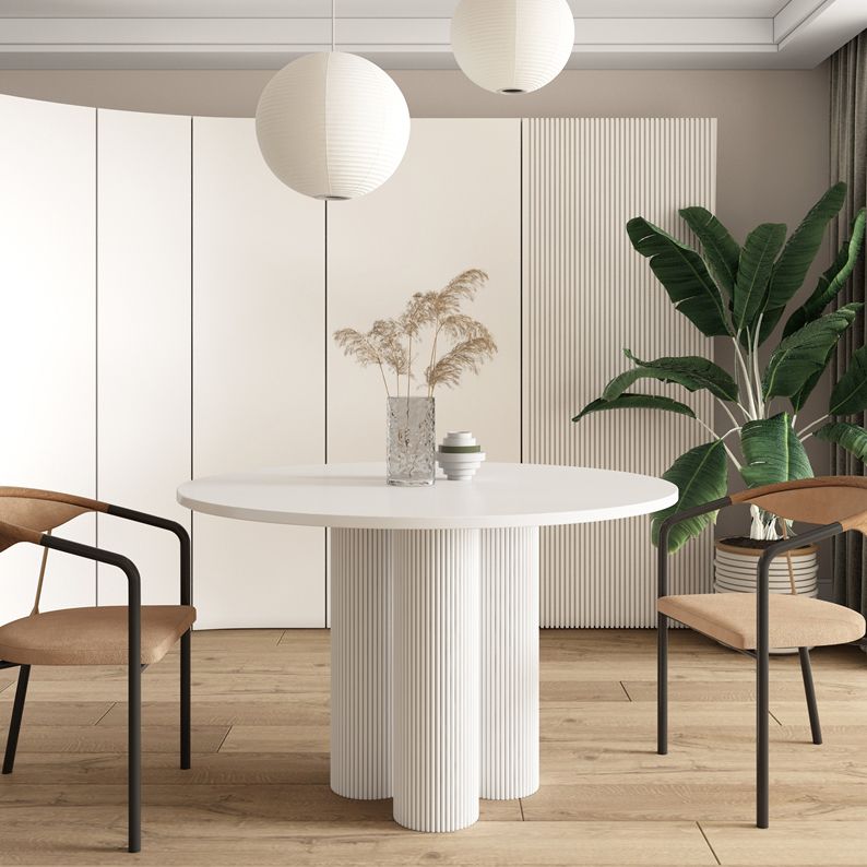 Round Pedestal Base Dining Site Table Modern Dinette Table for Indoor Clearhalo ' dining_table' 'Dining Tables & Seating' 'Dining Tables' 'furn' 'furn_dining_table' 'Furniture' 'furniture_dining_table' 'Kitchen & Dining Furniture' 'kitchen&dining_furn' 'kitchen' 'kitchen_dining_table' 1200x1200_36a2a1e1-eacf-4665-bb75-84b644b7b938