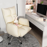 Swivel Desk Chair with Padded Arms Chrome Metal Frame Modern Computer Chair with Wheels Clearhalo 'furn' 'furn_office_chair' 'Furniture' 'furniture_office_chair' 'Office Chairs' 'Office Furniture' 'office_chair' 1200x1200_36a33865-115a-4a05-a548-0ba909fc0cf5