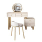 Glam Wood Vanity Dressing Table White Makeup Vanity Desk with Drawer