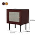 Contemporary Lower Shelf Nightstand Wooden Bedside Cabinet for Bedroom