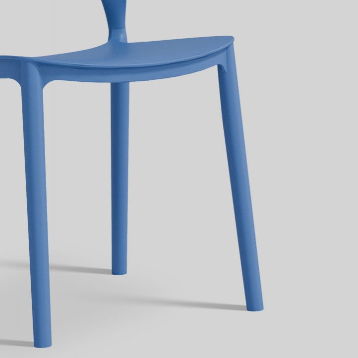 Eigentijdse stijl eetkamerstoel armloze eetkamerstoel met plastic benen voor keuken