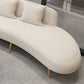 37,40 "breites gebogenes Sofa zeitgenössisches samtloses armloses Sofa für Wohnzimmer