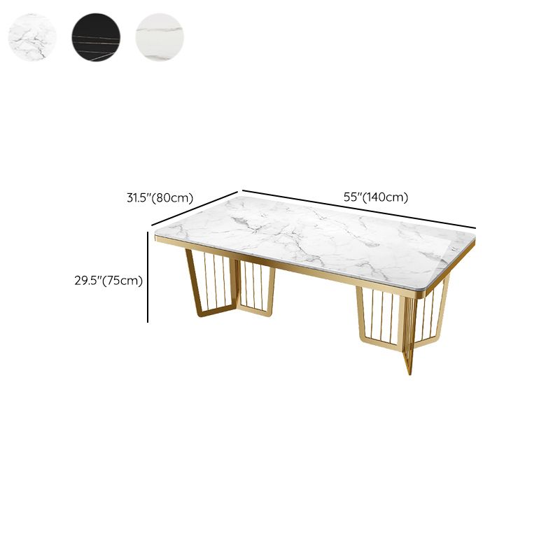 Dinner Room Luxury Dining Table Kitchen Metal Base Dining Table Clearhalo 'Dining Tables & Seating' 'Dining Tables' 'dining_table' 'furn' 'furn_dining_table' 'Furniture' 'Kitchen & Dining Furniture' 1200x1200_36a78b42-ef10-4666-927d-0696ae275029