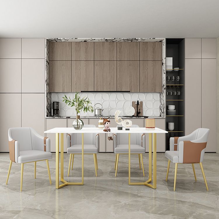 Nordic 1/4/5 Pieces Dining Set Sintered Stone Top Dining Table with Leather Chairs Clearhalo 'Dining Room Sets' 'Dining Tables & Seating' 'dining_room_set' 'furn' 'furn_dining_room_set' 'Furniture' 'furniture_dining_room_set' 'Kitchen & Dining Furniture' 'kitchen&dining_furn' 'kitchen' 1200x1200_36a79e05-8bb4-4a06-afbd-9564b39c41cc