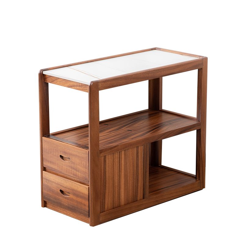 Modernistic Sofa Side Accent Table Solid Wood Block Rectangular with Storage Clearhalo 'Coffee & Accent Tables' 'End & Side Tables' 'end_side_tables' 'furn' 'furn_end_side_tables' 'Furniture' 'Living Room Furniture' 1200x1200_36a976dc-f822-4894-b4ec-9f2d0804ef73