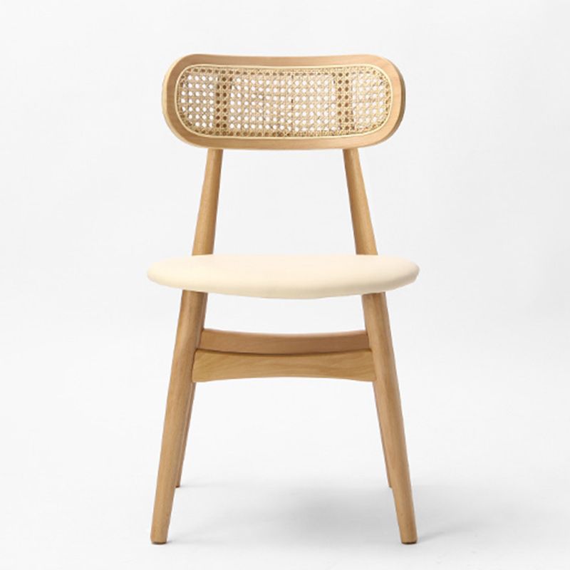 Sedie moderne senza braccia a bracciale a bracciale per casa pranzo in pelle PU