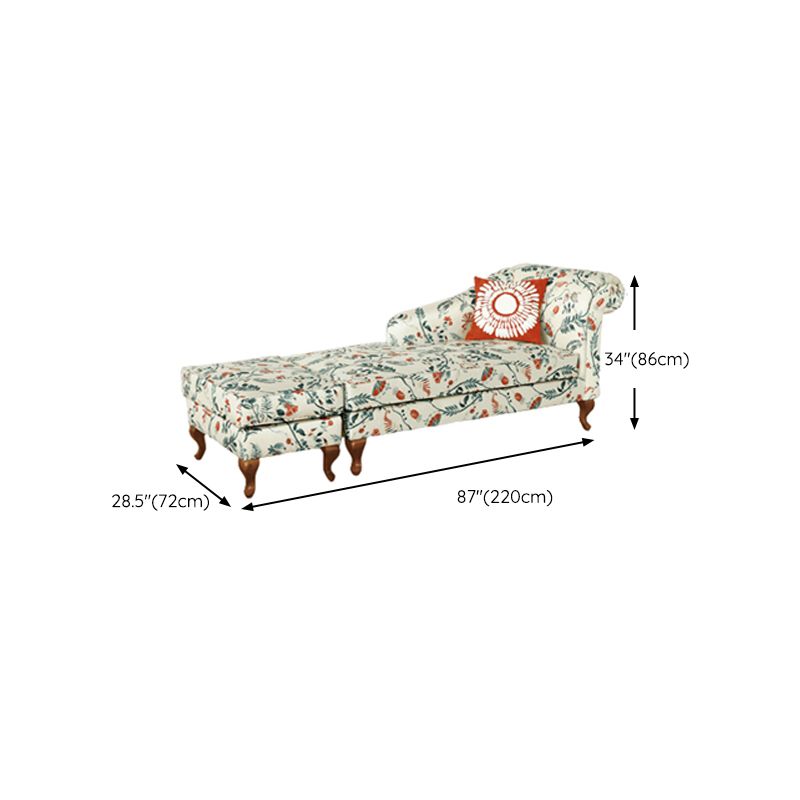 Modern Style Living Room Chaise Rolled Arms Upholstered Chaise Clearhalo 'Chairs & Seating' 'Chaise Lounge' 'chaise_lounge' 'furn' 'furn_chaise_lounge' 'Furniture' 'Living Room Furniture' 1200x1200_36ae23d5-5bef-4f0c-97b3-1fd08cf8688e