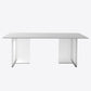 Modern Rectangle Dining Table White Sintered Stone Dining Table with Acrylic Base for Kitchen Clearhalo ' dining_table' 'Dining Tables & Seating' 'Dining Tables' 'furn' 'furn_dining_table' 'Furniture' 'furniture_dining_table' 'Kitchen & Dining Furniture' 'kitchen&dining_furn' 'kitchen' 'kitchen_dining_table' 1200x1200_36af7481-960b-44d6-8ae9-e40efa5d85d1