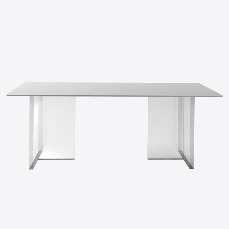 Modern Rectangle Dining Table White Sintered Stone Dining Table with Acrylic Base for Kitchen Clearhalo ' dining_table' 'Dining Tables & Seating' 'Dining Tables' 'furn' 'furn_dining_table' 'Furniture' 'furniture_dining_table' 'Kitchen & Dining Furniture' 'kitchen&dining_furn' 'kitchen' 'kitchen_dining_table' 1200x1200_36af7481-960b-44d6-8ae9-e40efa5d85d1