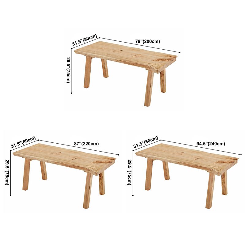 Glam Standard Khaki Dining Table Solid Wood Rectangle Shape Dining Table for Kitchen Clearhalo ' dining_table' 'Dining Tables & Seating' 'Dining Tables' 'furn' 'furn_dining_table' 'Furniture' 'furniture_dining_table' 'Kitchen & Dining Furniture' 'kitchen&dining_furn' 'kitchen' 'kitchen_dining_table' 1200x1200_36afd0a1-a616-42f4-89db-62abe356cef0