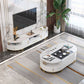 Stone Media Console Contemporary TV Stand Console for Living Room Clearhalo 'furn' 'furn_tv_stands_entertainment_centers' 'Furniture' 'Living Room Furniture' 'TV Stands & Entertainment Centers' 'TV Stands & Media Storage Furniture' 'tv_stands_entertainment_centers' 1200x1200_36b2f0d3-39e3-48dc-b8c9-5d7e2dfa6c5a