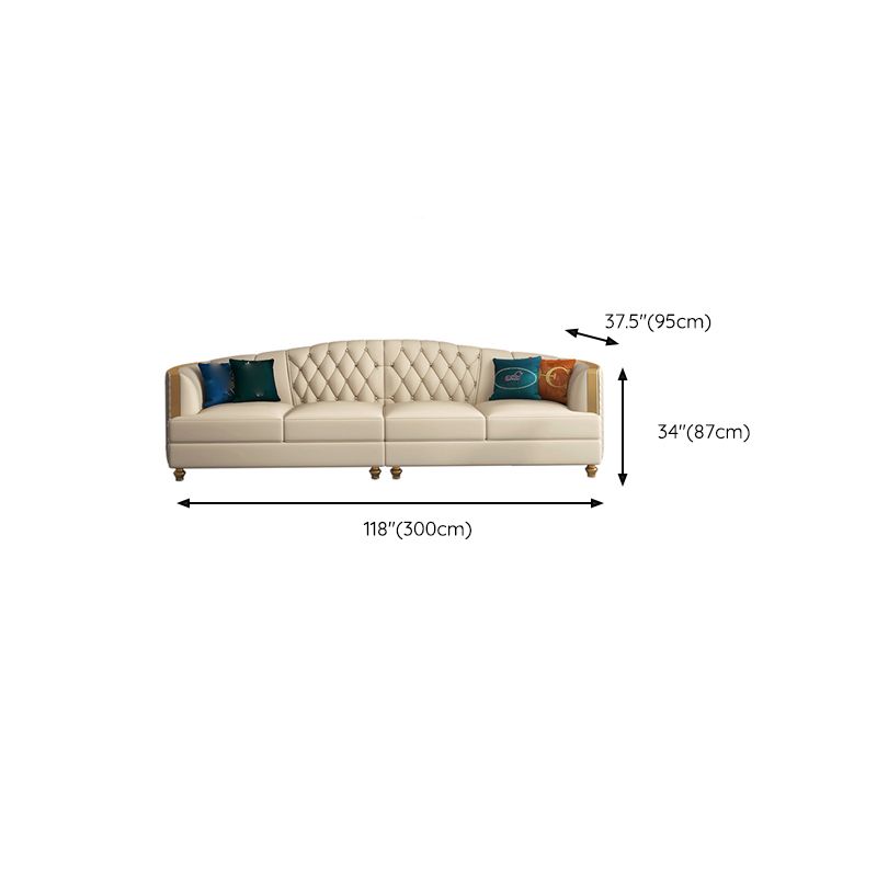 Glam Solid Wood Genuine Leather Tufted Split-Back Sofa for Living Room Clearhalo 'furn' 'furn_sofas' 'Furniture' 'Living Room Furniture' 'Sofa' 'sofas' 1200x1200_36b31bb2-5200-4862-979f-1ff0b4df02f4