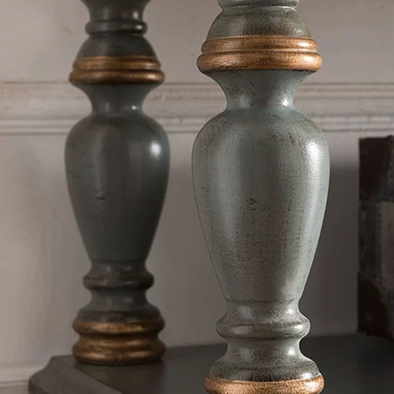 Contemporary Console Table Wood Console Sofa Table in Grey/Champagne