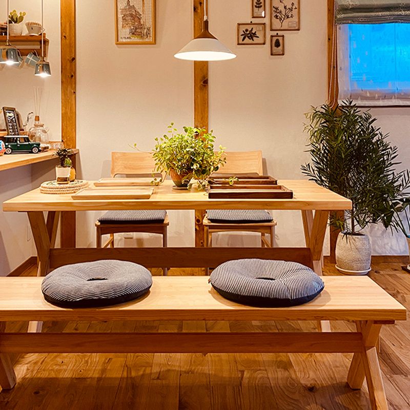 Trestle Base Dining Room Table Wood Dining Table for Dining Room Clearhalo 'Dining Tables & Seating' 'Dining Tables' 'dining_table' 'furn' 'furn_dining_table' 'Furniture' 'Kitchen & Dining Furniture' 1200x1200_36b3e4ec-4e04-485c-970b-26705d3bb469