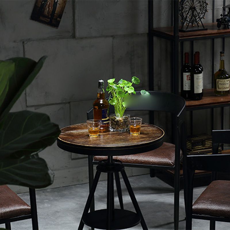 Moderne stijl ronde massief houten dinerset 1/2/3/4/5 stukken eetgelegenheid set