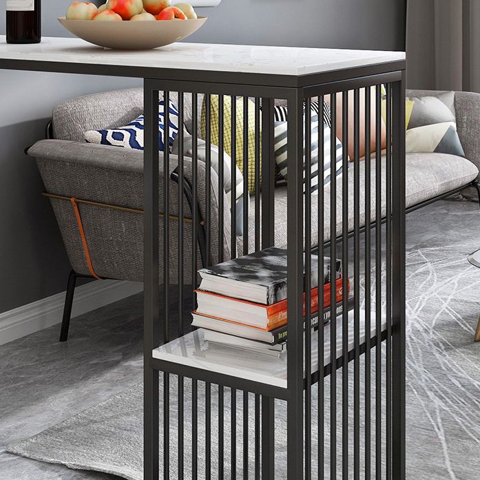 Stone Rectangle Bar Dining Table Contemporary Bar Table with Sled Base Clearhalo 'Bar Furniture' 'Bar Tables' 'bar_tables' 'furn' 'furn_bar_tables' 'Furniture' 'furniture_bar_tables' 'Kitchen & Dining Furniture' 1200x1200_36b5e932-31f0-4119-982f-e778d450e0f9