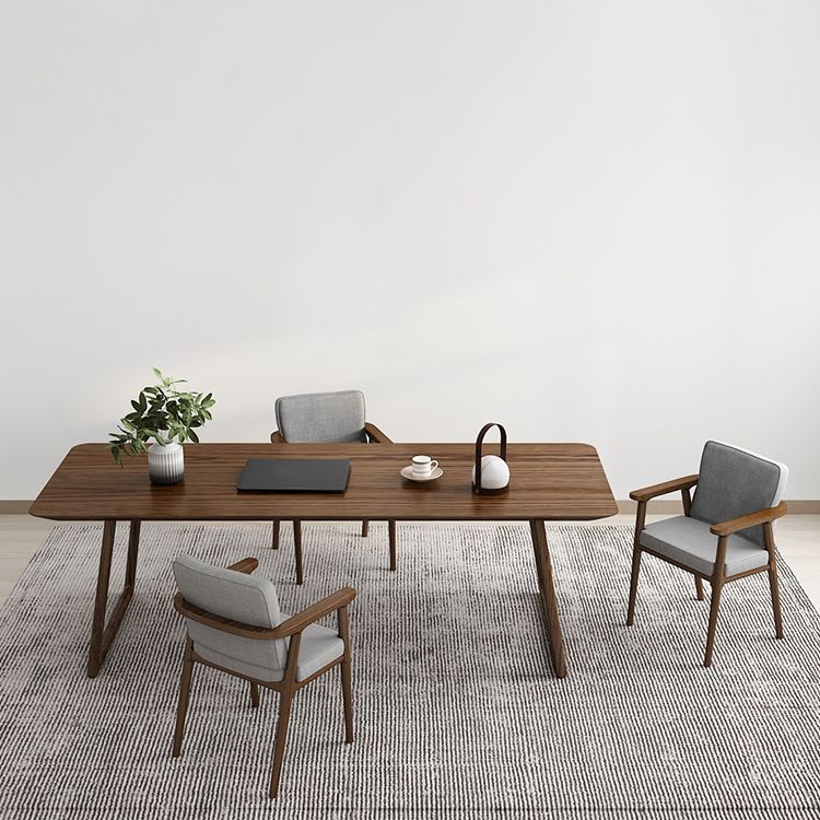 Rectangle Industrial Dining Table Solid Wood Fixed Table for Kitchen Clearhalo ' dining_table' 'Dining Tables & Seating' 'Dining Tables' 'furn' 'furn_dining_table' 'Furniture' 'furniture_dining_table' 'Kitchen & Dining Furniture' 'kitchen&dining_furn' 'kitchen' 'kitchen_dining_table' 1200x1200_36b7f747-6f24-47a4-9f43-6bcc7b4db4c4
