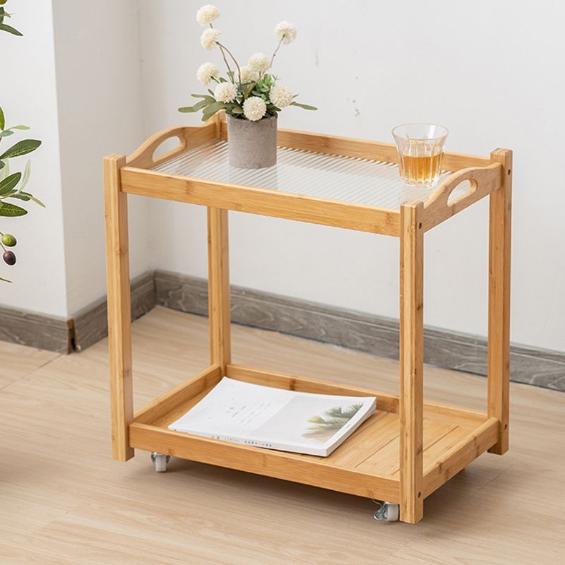 Modernistic Solid Wood with Shelf Rectangular Double Tier Side Table Clearhalo 'Coffee & Accent Tables' 'End & Side Tables' 'end_side_tables' 'furn' 'furn_end_side_tables' 'Furniture' 'Living Room Furniture' 1200x1200_36ba51ba-db49-4dc4-a15e-0c1bf4c2b444