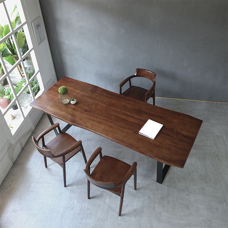 Industrial Solid Wood Dining Table Set 1/2/4 Pisces Dinette Set in Natural Clearhalo 'Dining Room Sets' 'Dining Tables & Seating' 'dining_room_set' 'furn' 'furn_dining_room_set' 'Furniture' 'Kitchen & Dining Furniture' 1200x1200_36bbf4be-71e2-4e84-93a3-beab99c927b8