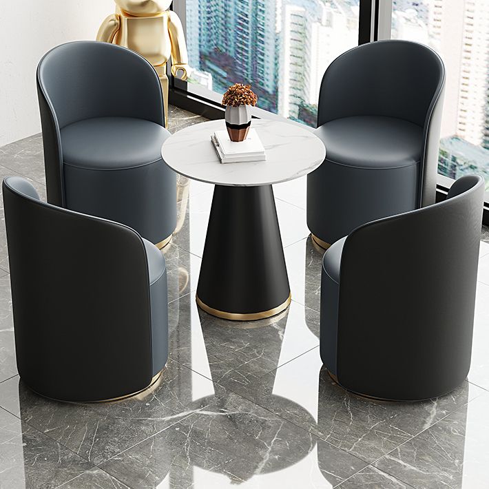 Moderne stijl gesinterde stenen dinerset rond 1/3/5 stukken eetgelegenheid set voor thuisgebruik