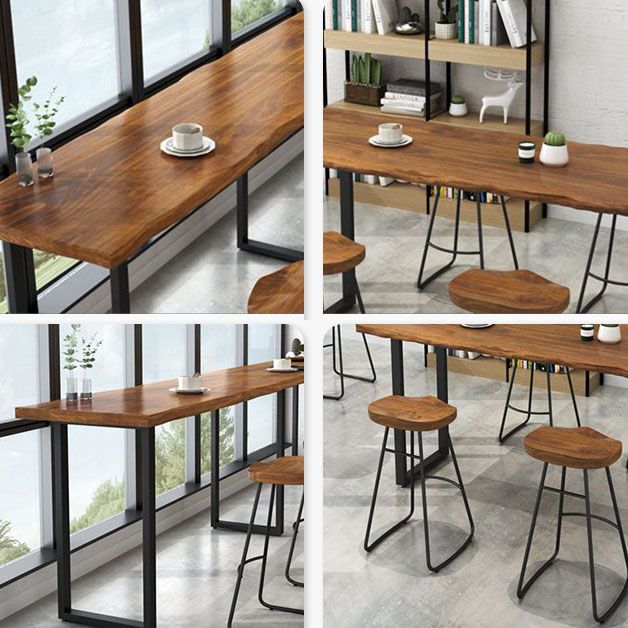1/2/5 Pieces Rectangular Counter Set Industrial Solid Wood Bar Table Set for Home Use Clearhalo 'Bar Furniture' 'furn' 'furn_home_bar_bar_sets' 'Furniture' 'Home Bars & Bar Sets' 'home_bar_bar_sets' 'Kitchen & Dining Furniture' 1200x1200_36bcdc09-918a-4d62-8e55-355f0f8a8096