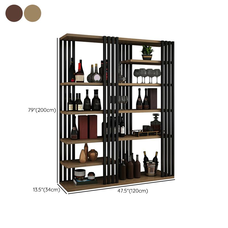 Metal Floor Bottle Wine Rack Contemporary Wine Holder with Storage Shelves Clearhalo 'furn' 'furn_wine_racks' 'Furniture' 'Kitchen & Dining Furniture' 'Wine Racks' 'wine_racks' 1200x1200_36bd0f27-6af7-480e-a0a2-c16371156934