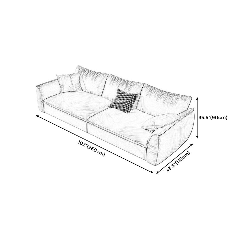Stain Resistant Stationary Slipcovered Faux Leather Cushions Settee Clearhalo 'furn' 'furn_sofas' 'Furniture' 'Living Room Furniture' 'Sofa' 'sofas' 1200x1200_36bf4cb7-0a95-42ae-ba1a-5a333999711a